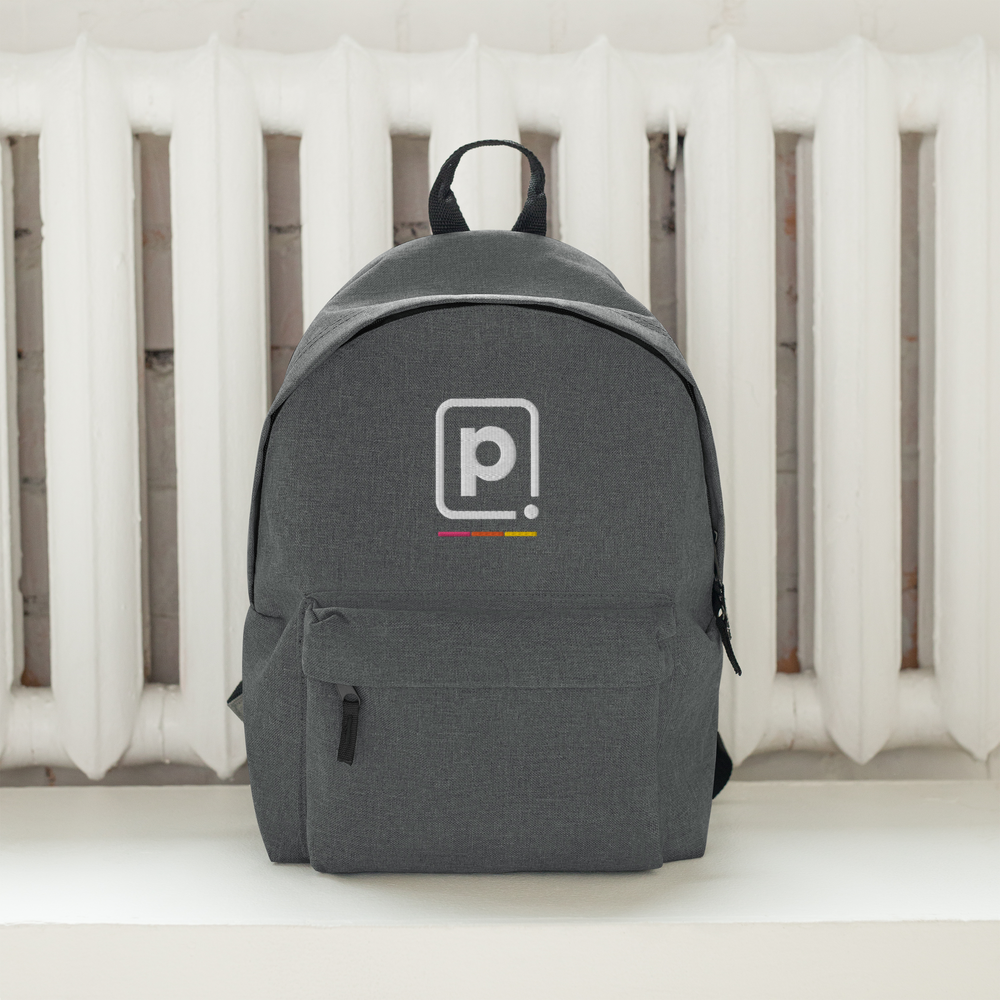 Polychora Emblem Logo Embroidered Backpack