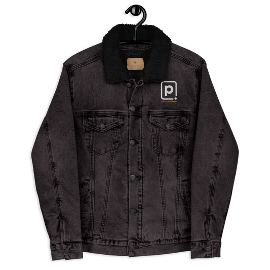 Polychora Embroidered Denim Sherpa Jacket